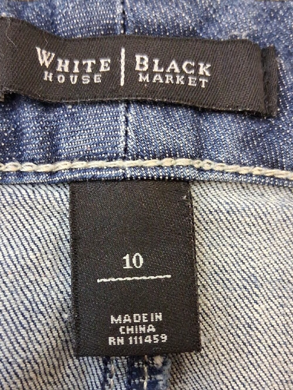 White House Black Market Dark Blue Denim Mini Skirt - Picture 5 of 7